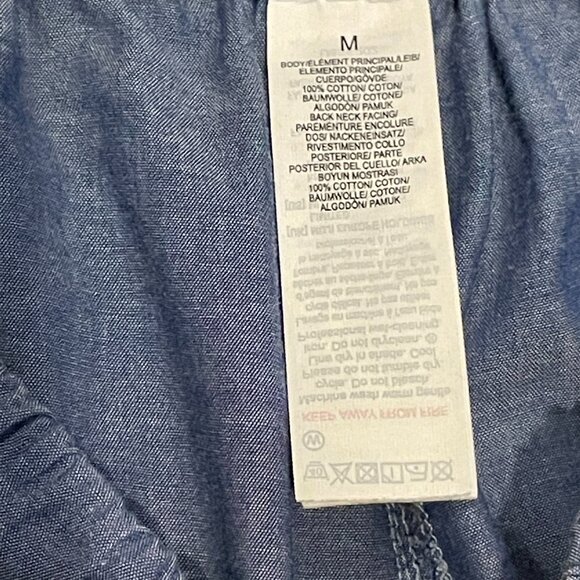 Muji Pajama Set Blue with White Piping Size M - Picture 13 of 15